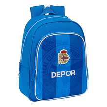 Deportivo la Coruña | School Backpack Real Deportivo De La Coruña Adaptable To Trolley (Without Trolley) Ergonomic And Padded Shoulder Straps, With Two Compartments, Bottle Pockets, Zippers With Double Pull - Option 3 - View 1