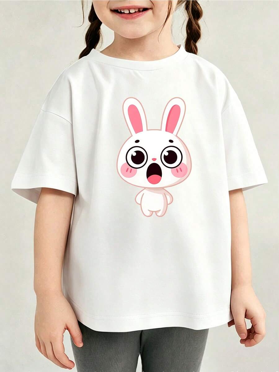 Blusa veraniega estampada manga corta para niña toddler - Blanco - Ver 1