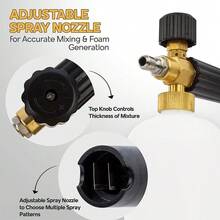 High Pressure Foam Cannon Gun With 1/4 Inch Quick Connector & M22-14 Adapter, Car Wash Foam Sprayer With 5 Nozzle Tips, Adjustable Soap Foam Blaster For Pressure Washer Cleaning Cars Windows Patio Motorcycle, Gift For Men Women, Summer Essential - Car Wash Tools - View 4