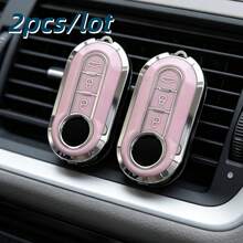 2个/套汽车钥匙套，适用于菲亚特500 Ducato Panda 500L Punto Lancia Musa，仅适用于图中所示的汽车钥匙。 - 彩色 - 查看 10