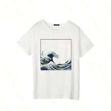 Super Happy Summer Shiba Inu T-Shirt For Women, Anime Print, Harajuku Kawaii Hip Hop Streetwear Style, Casual, Suitable As A Gift. Women's T-Shirt. Blouses>Elegant, Cute Cartoon Comics With Exquisite Illustrations.| Exquisite Design| Loose And Comfortable| Easy To Match| - 白色 10 - 查看 7