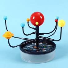 1 Set DIY Solar System Model Kit: Includes Planets Components + 3D Rotating Planetarium Display Stand (With Saturn Ring), Suitable For Home And Office Use - Multicolor - View 1