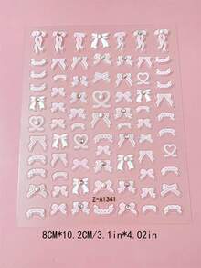 5D 3D 蝴蝶結緞帶美甲貼紙 裝飾美甲貼紙 美甲用品 美甲配件 適用於 DIY 美甲裝飾 - 彩色 - 查看 2