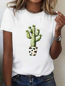 1 pieza talla grande - Camiseta de gran tamaño para mujer de 200 g/m² - Camiseta vintage de cuello redondo y corte holgado, top casual de estilo urbano para mujer, adecuada para todas las estaciones, ideal para uso diario, conjuntos y combinaciones - Prenda esencial sencilla para el día a día, ropa casual, diseño divertido, material cómodo, camiseta de manga corta, para amantes de la moda 180g Algodón 100% - Blanco - Ver 7