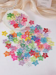 856pcs Macaron Color Hair Accessories Set For Girls, Including Assorted Glitter Butterfly Hair Clips, Fabric Rhinestone Flower & Bow Hair Clips, Pearl Flower Hair Clips, High Elastic Hair Ties, Suitable For Daily, Outing, Party - Multicolor - View 9