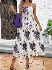 Clasi Women's 2-Piece Denim-Effect Shirt And Elegant Strappy Dress Set, Suitable For Work And Multiple Occasions, Spring, Summer, And Beach Vacation Outfits. Skirt And Blouse Set, Two-Piece Blue Denim Set For Easter. - 彩色 - 查看 7