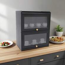 Storage Cabinet Countertop Storage Cabinet Modern Storage Cabinet 42*25*50cm - Black - View 3