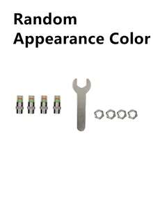 (Random Appearance Color) 1 SET Tire Pressure Monitoring Cap Car Tire Pressure Monitoring Plastic Core Set Tire Pressure Cap Tire Pressure Cap - View 12