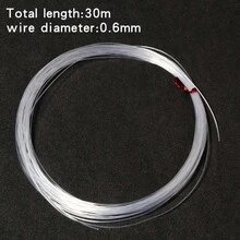 1 pieza Línea de cristal no elástica de nailon, hilo para manualidades de cuentas DIY, hilo para cuentas, línea de bobina de envoltura, línea de artesanía de nailon transparente - Hilo y cordón para hacer joyas, pulseras, collares, borlas - Alambre de cristal - Ver 12