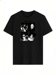 Gothic And Urban Style Short Sleeve T-Shirt, Fashionable Short Sleeve T-Shirt For Spring And Summer 2026, Made In Mexico, 180 Grams. Cartoon Print, Couple Design, Suitable For Indoor Or Outdoor Wear. Crew Neck, Unisex, Ideal For Office And Leisure. One-Piece Pack. - BK-P631577SLNDXZGY634 - 查看 3