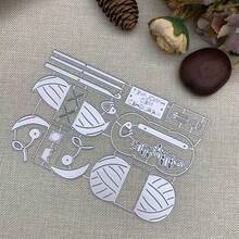 针织碳钢切割模具模板，缝纫工具切割模具，适用于纸艺卡片制作、缝纫针线、压花纸模具模板，适用于剪贴簿相册 - MC983 - 查看 3