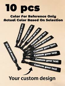 個性化活動手環，客製化姓名 Logo 彩色布製手環，彈性緞帶手環適用於派對、婚禮、節慶、演唱會，VIP 手環，企業活動手環，生日派對手環，禮物靈感，完美禮物，節慶風格 - 彩色 - 查看 63