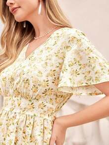 Vestido de mujer con cuello en V con estampado floral romántico, estilo campestre adecuado para Pascua y vacaciones, dulce y elegante para vacaciones, citas, fiestas, graduaciones, bodas y playa. Vestido de verano para mujer, ropa de verano para vacaciones, vestidos de verano de talla grande, vestido de verano de talla grande, vestido de playa, vestidos de verano para mujer, vestidos de verano para mujer, vestido modesto de Pascua, vestido de té, vestido floral amarillo para mujer, vestido de primavera amarillo para mujer, vestido de limón para mujer, vestido de primavera modesto para mujer, ropa de primavera/verano para mujer, vestido de vacaciones para mujer, vestido bohemio para mujer, vestido floral de verano para mujer, vestido casual de verano, vestido de estilo español amarillo para mujer, vestidos casuales de mujer, vestido de primavera para mujer, vestidos de verano para mujer, vestido floral para mujer, vestido vintage para mujer - Gris - Ver 5