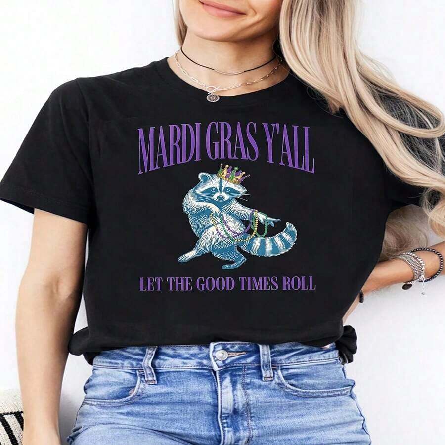 Camiseta de manga corta de gran tamaño para mujer, con cuello redondo, moderna y casual, se puede usar para deportes diarios.El diseño estampado de la luna y el sol es un excelente regalo para amigos y familiares. 100% algodón. - Negro - Ver 1