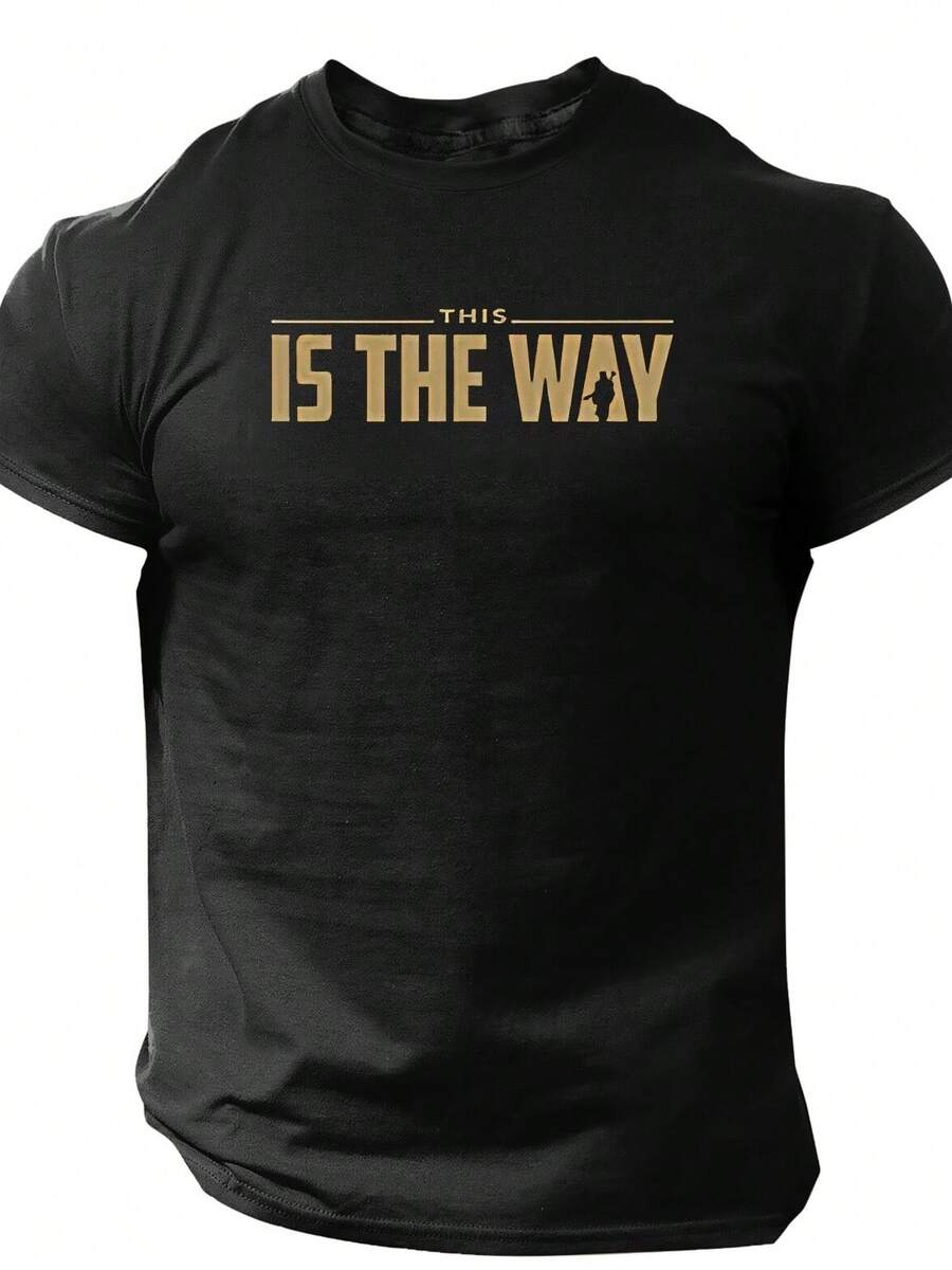 Camisetas unisex de manga corta, Utopia Sport This Is The Way, camisetas de manga corta para hombre de primavera y verano, camisetas estampadas, playeras hombre, spiderman, ,  mujer, romwe men, boho chic, regalos para maestros, camisetas de mujer, ropa curvy para hombre, y2k. - Negro - Ver 1