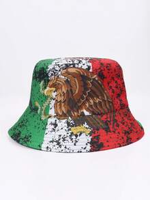 1pc Unisex Reversible Bucket Hat, UK Flag & Lion Print Sun Cap, Foldable UV Protection Beach Hat For 2026 World Cup & Music Festivals - Reversible Fisherman's Hat - View 11