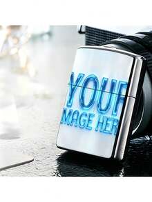 Custom DIY Photo Lighter Case, Personalized Logo & Message Metal Lighter Shell, Unique Graduation Gift, Cool Aesthetic Accessory For Men, Women (Case Only) - Printing - View 3