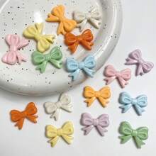 12pcs Pastel Color Bowknot Acrylic Beads, Smooth Ribbon Shaped Spacer Beads For Jewelry Making Diy Bracelet Necklace - Multicolor - View 9