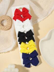 10pcs Waffle Texture Bow Hair Accessories, Gentle Style Daily Wear Hair Decor Set - Mixed color - View 26