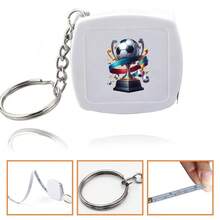 Portable Mini Retractable Tape Measure With Keychain Double Sided Scale Soft Measuring Tapeline Pocket Sized Tape Measure For Sewing Tailor Body Measuring Crafting And Household Use Lightweight And Durable For Daily And Travel Convenience - White - View 7