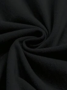Camiseta de Mujer con Estampado de Letras de Dibujos Animados, Estilo Casual Holgado - Negro - Ver 5