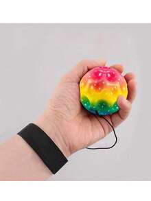 3/2/1pcs Wrist Elastic Ball - Strong Bounce, Smooth Texture - Perfect Gift For Birthday, Holiday, Surprise, Seasonal, April Fool's Day, Easter - Gift, Toy, Outdoor Toy - Random Color - View 3