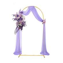 Soporte para arco de boda de metal dorado de 6.6 pies Marco de telón de fondo Chiara para ceremonias cabinas de fotos y fiestas 6.6 x 3.3 pies de alto x ancho - como en la imagen - Ver 2