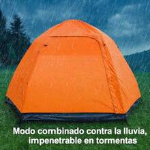 Genérico Tienda de Campaña para 3-4 Personas, Carpa Domo para Camping de Diseño Impermeable para Senderismo y Actividades al Aire Libre - como en la imagen - Ver 4