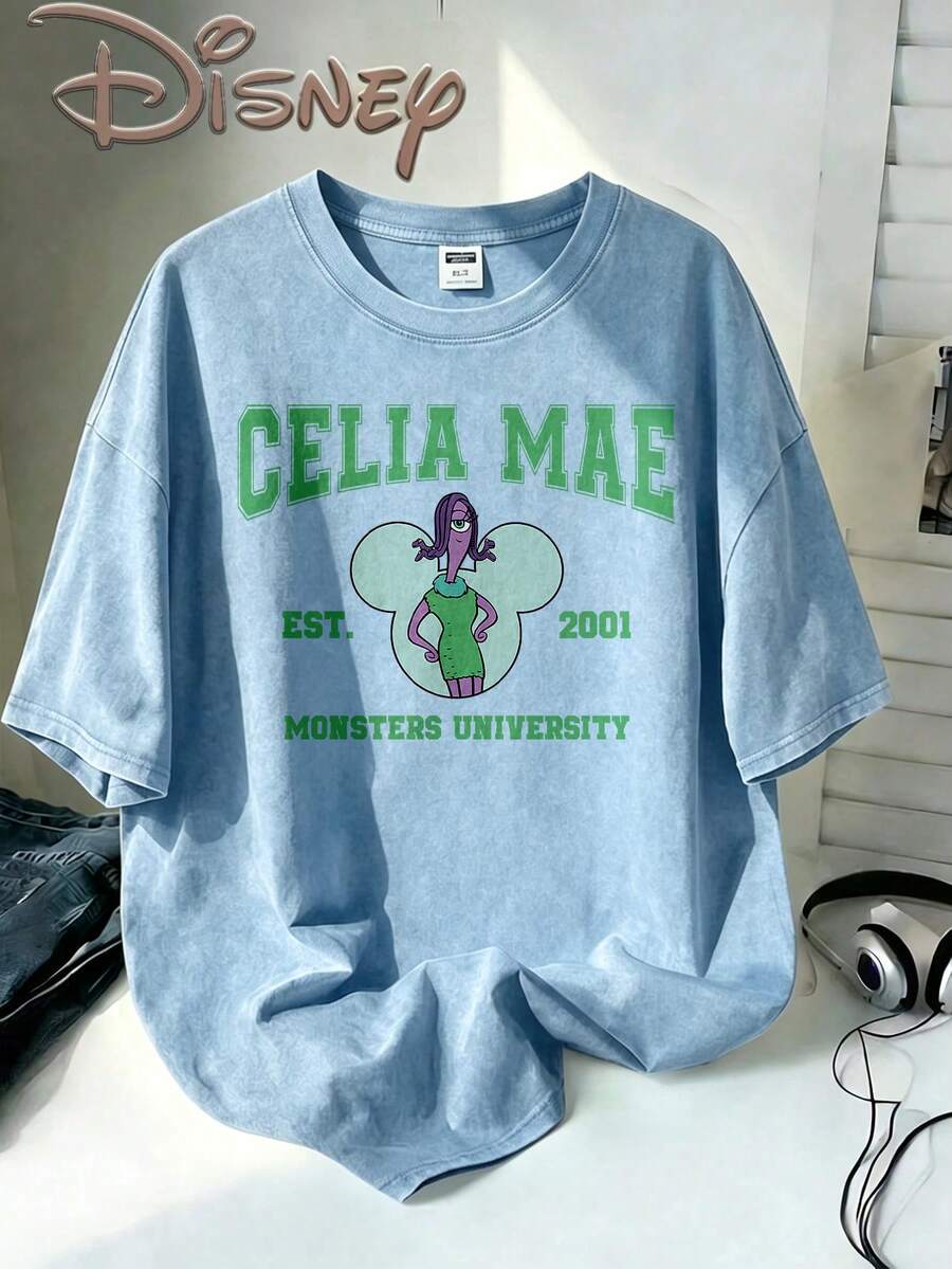 Disney Oversize Round Neck Washed T-Shirt With Disney CellaMae Print, Disneyland, Disney Animal Kingdom, Disney Family Vacation Trip, Summer Outfits For Women, Vacation Outfits Women, Dresses,, Dresses For Women, Summer Clothes, Summer Tops, Capris For Women, Rompers For Women, Jeans For Women, Jorts, Graphic Tees Women, Tank Tops Women, Dresses For Women Summer, Summer Tops, Summer Clothes, Summer, Swimsuits For Woman, Bathing Suits For Women, Bikinis, White Tank Top, Women Sweatshirts & Hoodies, Cord Sets For Women, Trajes Elegantes De Mujer, Conjuntos De Dos Piezas Para Mujer, Skirt Two Piece Set, Conjuntos De Mujer, Blusas, Trajes De Mujer Casual, Free Shipping, Co Ords Sets Women, Faldas - Baby Blue - View 1