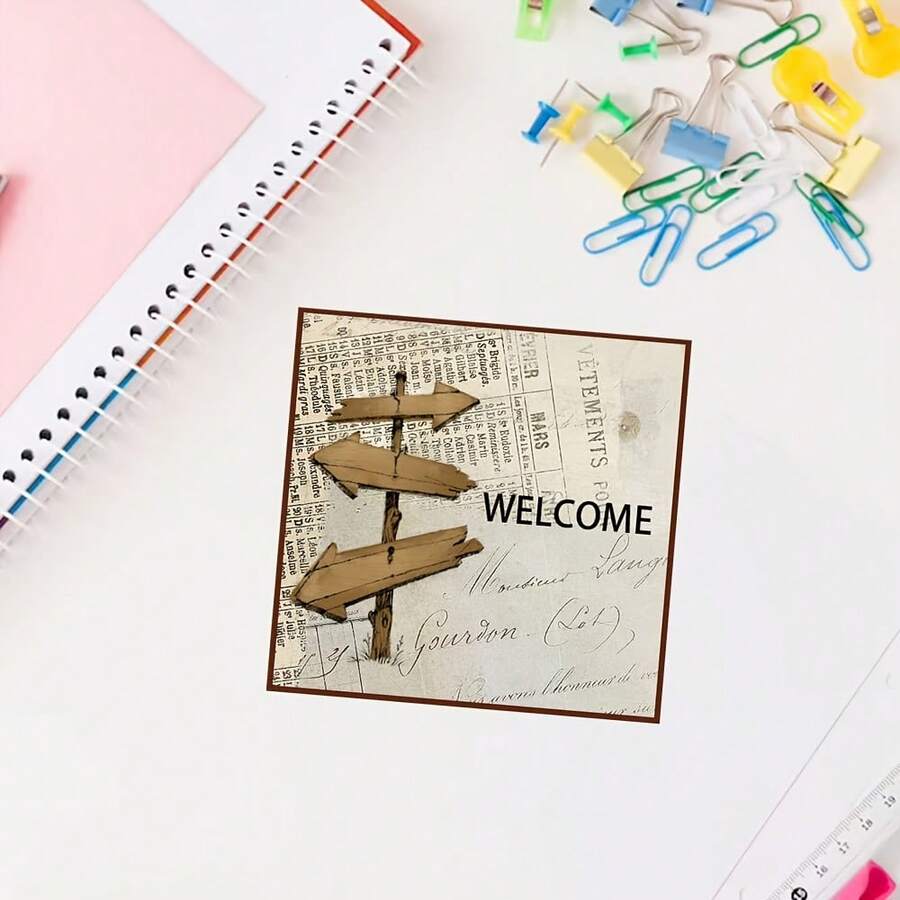 Herramienta troqueladora para scrapbooking, troqueles de metal navideños para hacer tarjetas, plantillas de perforación para manualidades de papel, plantillas de estampado en relieve para fondos, decoraciones DIY para álbumes (señal de tráfico) - MC965 - Ver 1