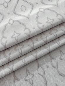 MineLain 1 Stück europäischer minimalistischer geometrischer Tischdecke, grau, Outdoor Tischdecke, 3D geprägtes Handwerk, beige Quasten Dekoration, faltbare Tischdecke, rechteckige Tischdecke, geeignet für Kommode, Schrank, tägliche Heimdekoration, Esszimmertisch Einstellung, geeignet für Familienküche, Esszimmer, Party, Feiertags-Event, Hotel, Picknick, Camping, Innen- und Außenbereich, alle Jahreszeiten, Frühling/Sommer - grauer Edelstein - Übersicht 5