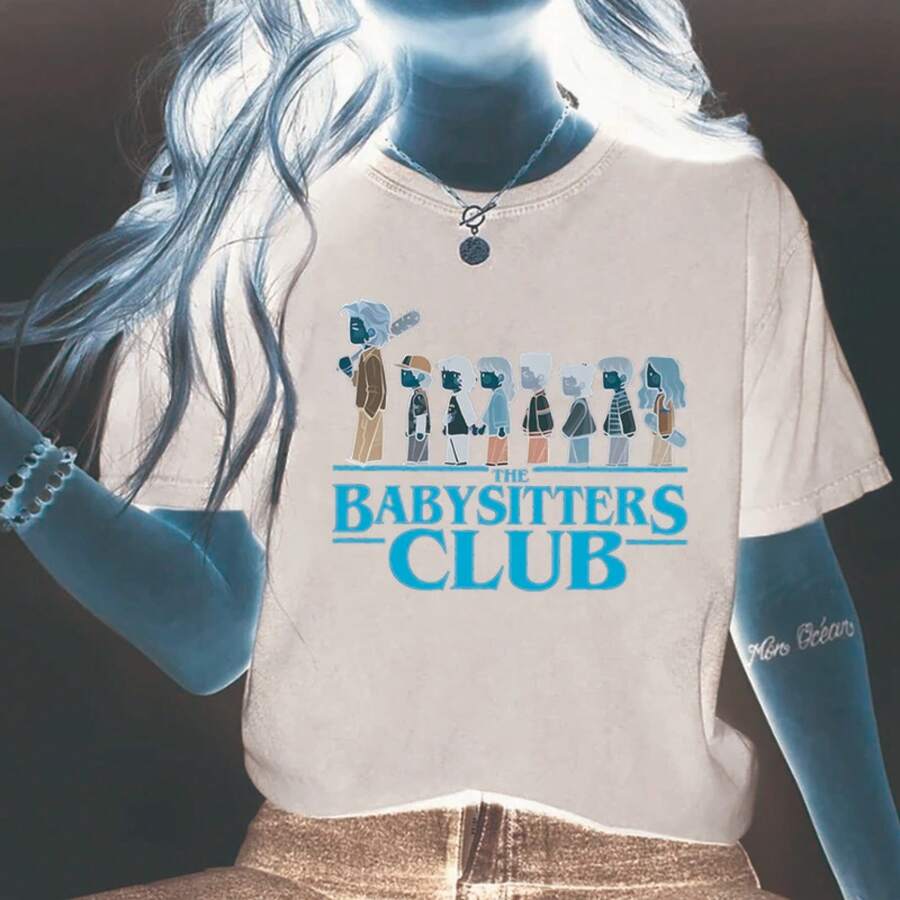 Camiseta de gran 2026 The Baby Sitters Club Vintage St5, Camiseta de la película, Camisetas de Steven, Camiseta de Babysitter Harrington, Unisex, Manga corta, Regalo para fans - Negro - Ver 1
