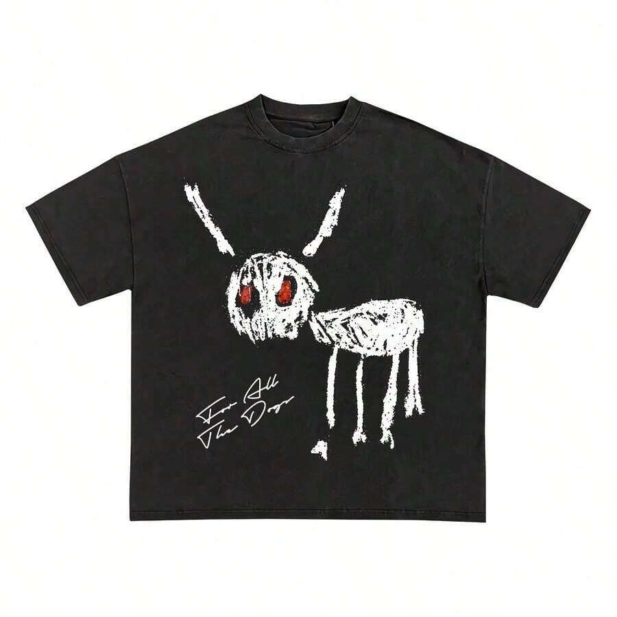 Drake For All The Dogs Garment Dyed Heavyweight T Shirt