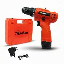Cordless Drill/Driver With 3/8 Inch Chuck, 12V, Dual Voltage, With Carrying Case And Charger. - Red - View 7