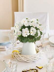 Lot de 5 fleurs artificielles de printemps et d'été (11,81 pouces, 5 têtes), en forme de pommier sauvage, disponibles en rouge, blanc et rose. Idéales pour décorer une table, un jardin intérieur ou extérieur, des compositions florales de mariage et pour remplir des vases. Parfaites pour les fêtes, les anniversaires, les cours, les porches, la décoration de la maison et du bureau, ainsi que pour les anniversaires de mariage, les remises de diplômes et autres occasions. - Multicolore - Voir 4