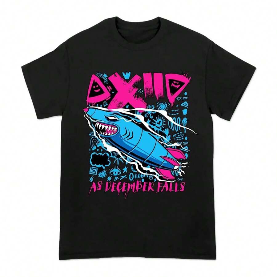 As December Falls Jinx Shirt - As December Falls Band Merch - As December Falls Hoodie - As December Falls 2026 tour shirt Camiseta 100% Algodón Unisex - Playera Casual Premium de Corte Cómodo - Negro - Ver 1
