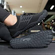 1 đôi giày lội nước ngoài trời unisex, giày đi biển bằng lưới thoáng khí, chống trượt. - Đầy đủ màu đen - Xem 4