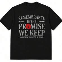 Printed T-Shirt For Men And Women - Black - View 1