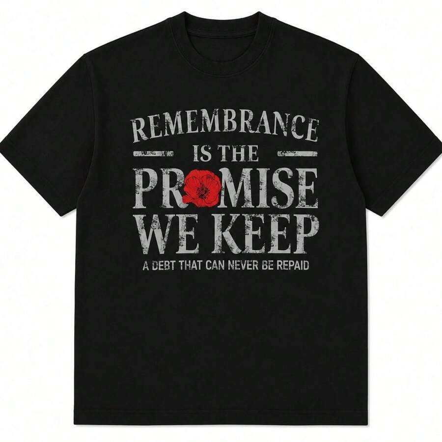 Printed T-Shirt For Men And Women - Black - View 1