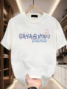 Camiseta de manga corta para hombre,% algodón, de marca de moda, estilo moderno, talla, versátil y casual, adecuada para todas las estaciones. Se puede usar como capa base en primavera y otoño o sola en verano. Estilo unisex, perfecta para amigos. Camiseta de marca de moda,% algodón y de alta calidad. - Negro - Ver 7