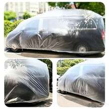 Disposable Thickened Drawstring Car Dust Cover, Waterproof Anti-Rain Anti-Pollution Car Protector, Convenient Car Protective Cover Against Bird Droppings And Fallen Leaves - Multicolor - View 5