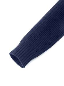 Suéter de punto tipo cárdigan de moda para hombre con diseño de doble cremallera para otoño/invierno - azul real - Ver 7