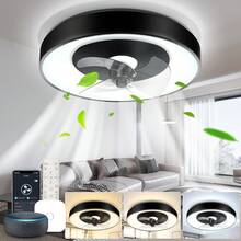 Aigostar – Smarten Deckenventilator mit Beleuchtung, kompatibel mit Alexa LED 40 W, 4400 Lumen, Farbtemperatur 2700–6500 K (dimmbar), leise, inklusive Fernbedienung und Gateway, 6 Geschwindigkeiten, ⌀ 50 cm - CCT - Übersicht 1