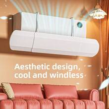 Premium Diamond-Shaped Ductless Air Conditioner Deflector, Ductless Air Outlet, Wind Shielding And Anti-Direct Blowing, Suitable For Wall-Mounted Air Conditioners, Can Be Used For Cooling And Heating - Rhombus-shaped, Non-perforated, Three-in-one - View 3