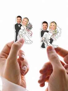 Custom Bachelor Party Face Decor, Personalized Groom Face Party Gift, White Wedding Confetti, Wedding Accessories - Wedding - View 10