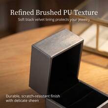 1pc Multi-Color Luxury PU Leather Jewelry Storage & Display Gift Box, Full Set Can Store Rings, Earrings, Studs, Necklaces, Bracelets, Bangles, Divided Into Long/Short Ring Box, Pendant Box, Bangle Box, Long Chain Box, Jewelry Store Counter Display, Proposal Gift, Jewelry Packaging & Storage Box, Velvet Lining Anti-Scratch & Wear-Resistant, Red / Champagne Gold / Grey Multi-Color Options - Red - View 3