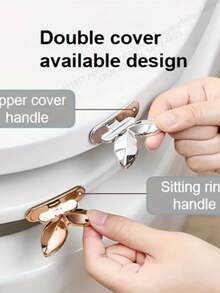 1/2pcs [Random Color] Toilet Seat Riser, High Gloss Surface, Easy Self-Adhesive Installation, Reusable - Home Essential Accessory - A - View 9