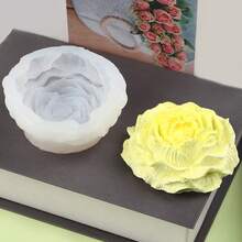 Khuôn silicon 3D hình hoa mẫu đơn dùng làm nến thơm, trang trí thạch cao, xà phòng thủ công, bánh fondant hình hoa hồng, dụng cụ làm bánh. - Trong sáng - Xem 6
