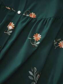 Blusa de gasa estampada con mangas cortas para mujer talla grande, camiseta casual de apertura frontal para vacaciones, versátil para primavera y verano - Multicolor 6 - Ver 6
