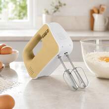 Frullatore a immersione Klack da 200 W per pasticceria: 3 velocità regolabili, fruste ad alta efficienza e sistema di stoccaggio integrato - Design compatto - Spina tipo F UE (220-240 V) - Visualizzare 4